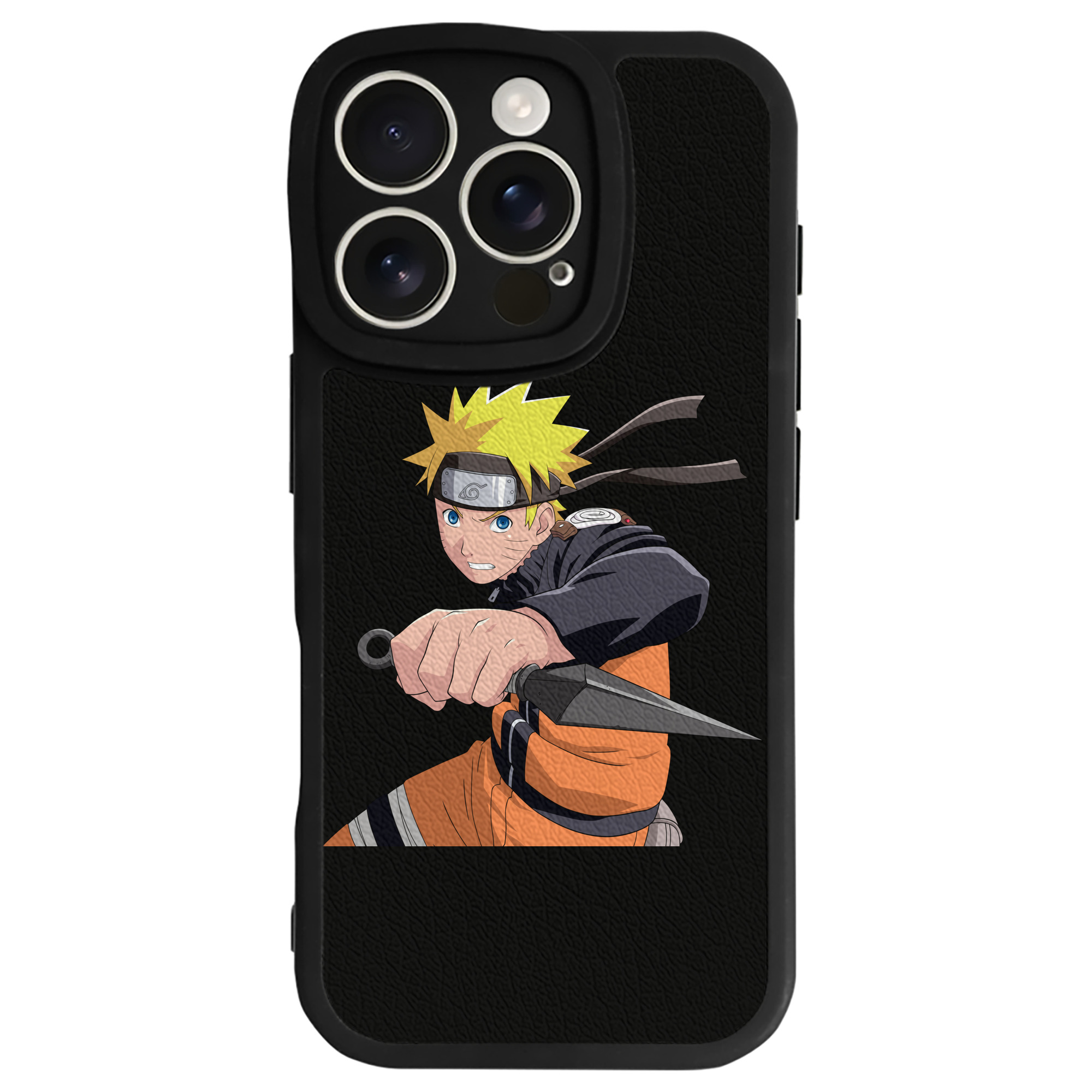 （画像用） NARUTO -ナルト- うずまき ナルト Uzumaki Naruto 【iPhone 16シリーズ対応】シリコンスマホケース（レザー調） 材質：シリコン